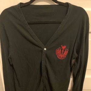 Panhellenic cardigan - red & black